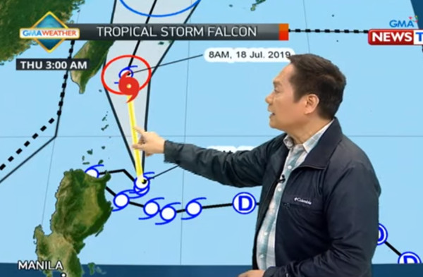 ▲▼菲律賓氣象預測丹娜絲將往東。（圖／翻攝自GMA NEWS）
