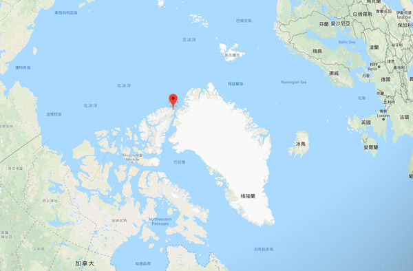 ▲▼阿勒特距離北極點不到1000公里，是人類最北端的定居點。（圖／翻攝自Google Map）