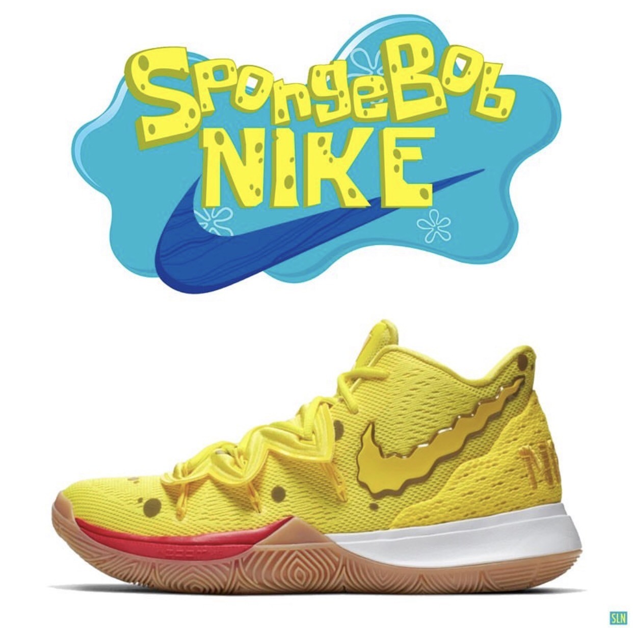 ▲海綿寶寶聯名鞋款。（圖／翻攝自IG@spongebob、@supreme_leaks_news）