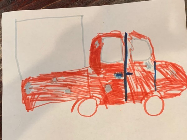 9歲女童目睹盜竊現場！塗鴉神還原竊賊卡車　警方：連凹痕都畫出來（圖／FB@SpringvillePD）