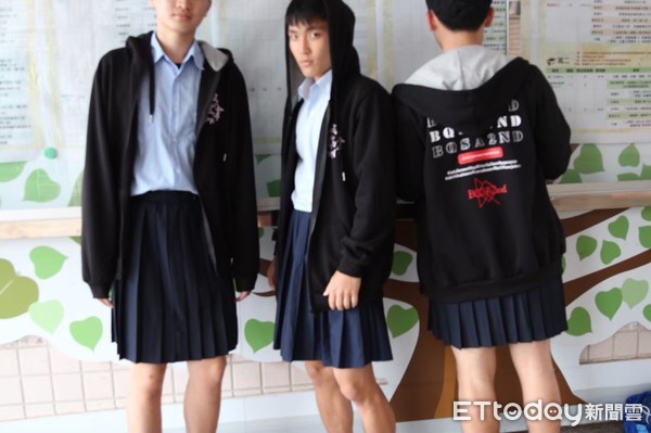 ▲▼板橋高中新學年起「男生可以穿裙子上課」。（圖／板中學生會提供）