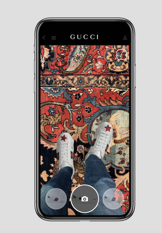 ▲▼GUCCI AR試鞋App。（圖／GUCCI提供）