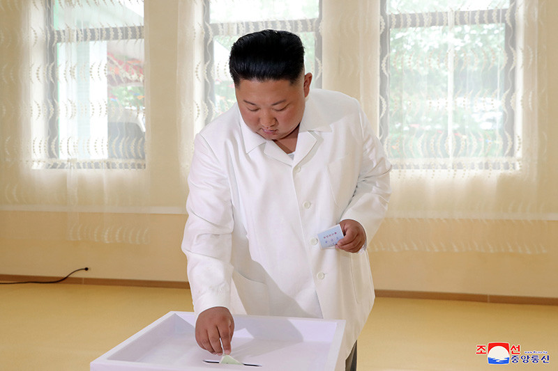 ▲▼北韓地方選舉投票率達99.98%，金正恩也參與。（圖／朝中社）