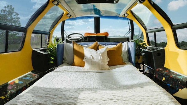 ▲美國Oscar Mayer宣傳車Wienermobile改建民宿登陸airbnb。（圖／翻攝Oscar Mayer）。