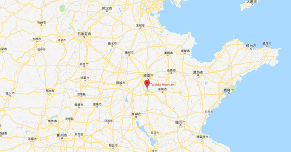 ▲泰山是中國五嶽之一。（圖／翻攝自Google Map）