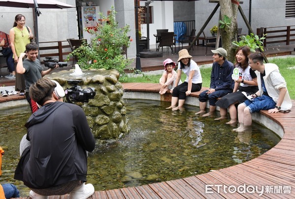 ▲杭州電視台來到南投錄製兒童旅遊節目。