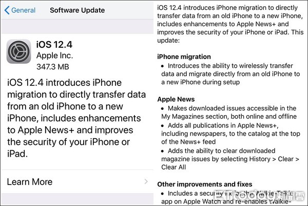▲蘋果（Apple）推出iOS 12.4。（圖／《ETtoday新聞雲》記者攝）