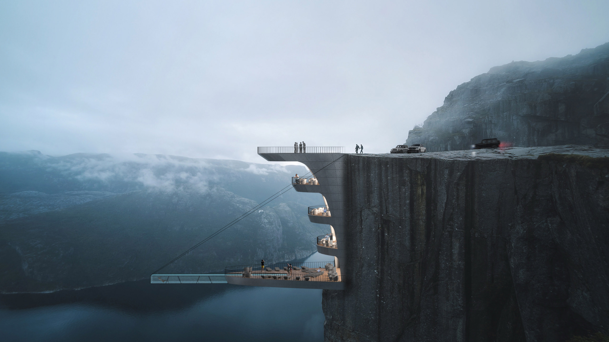 ▲▼挪威建築公司規畫打造懸崖飯店。（圖／翻攝自Hayri Atak官網）