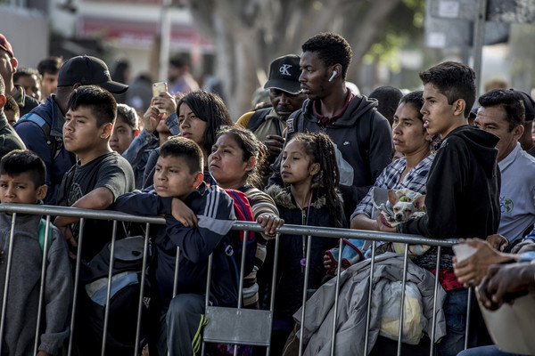 ▲▼ 2019年7月23日，墨西哥提華納（Tijuana）有許多來自中美洲和非洲的移民，正等待川普政府通過申請庇護。（圖／達志影像／美聯社）