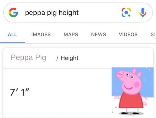 ▲▼佩佩豬（Peppa Pig）身高跟姚明差不多。（圖／翻攝自網路、新華社）