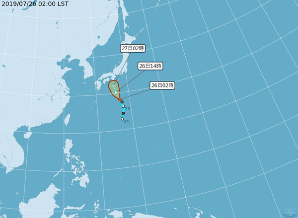 ▲▼熱帶低氣壓路徑。（圖／翻攝中央氣象局）