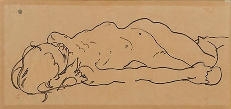 ▲▼名畫家席勒（Egon Schiele）的作品。（圖／翻攝自Galerie St. Etienne）