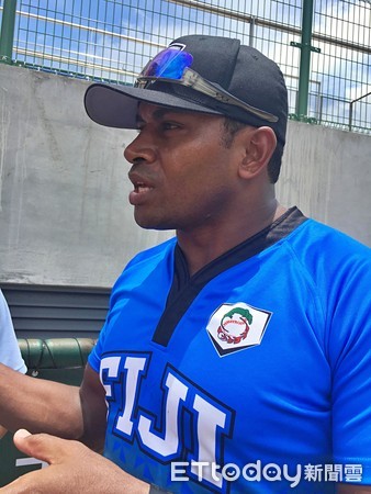 ▲U12世界盃少棒，斐濟總教練紐巴拉福(Inoke Niubalavu)。（圖／記者顏如玉攝）