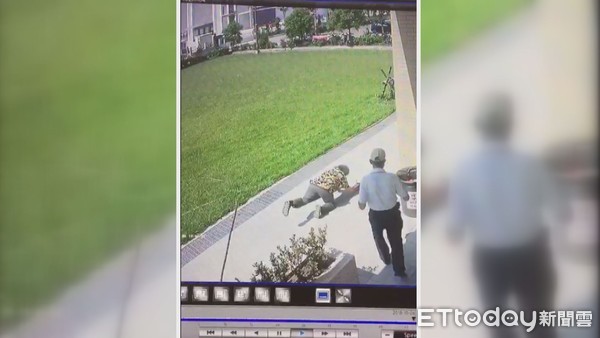 ▲謝婦因為地面高低有落差且不明顯，導致整個人仆街在地，因而骨折送醫。（圖／記者黃孟珍翻攝）