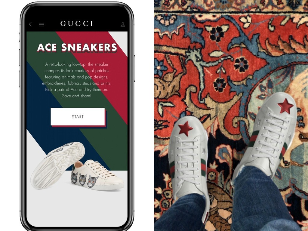 ▲GUCCI推出AR試鞋App。（圖／品牌提供）