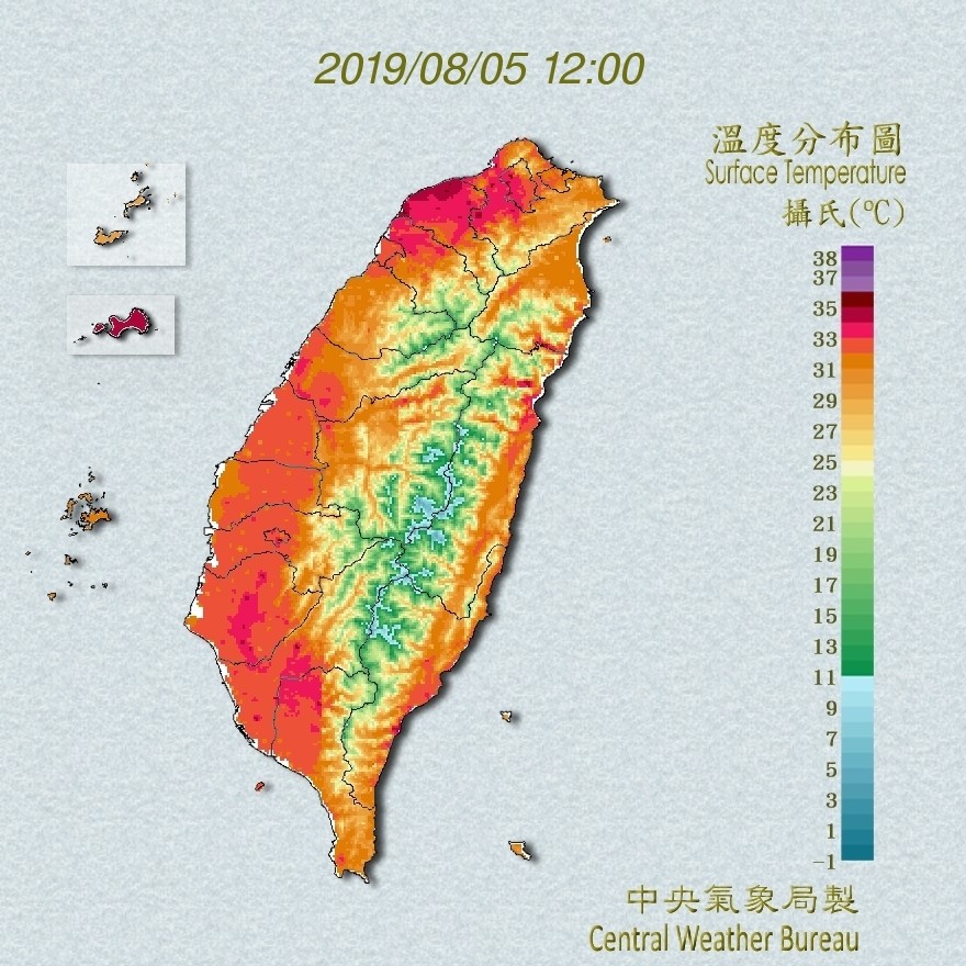 ▲▼高溫訊息。（圖／中央氣象局）