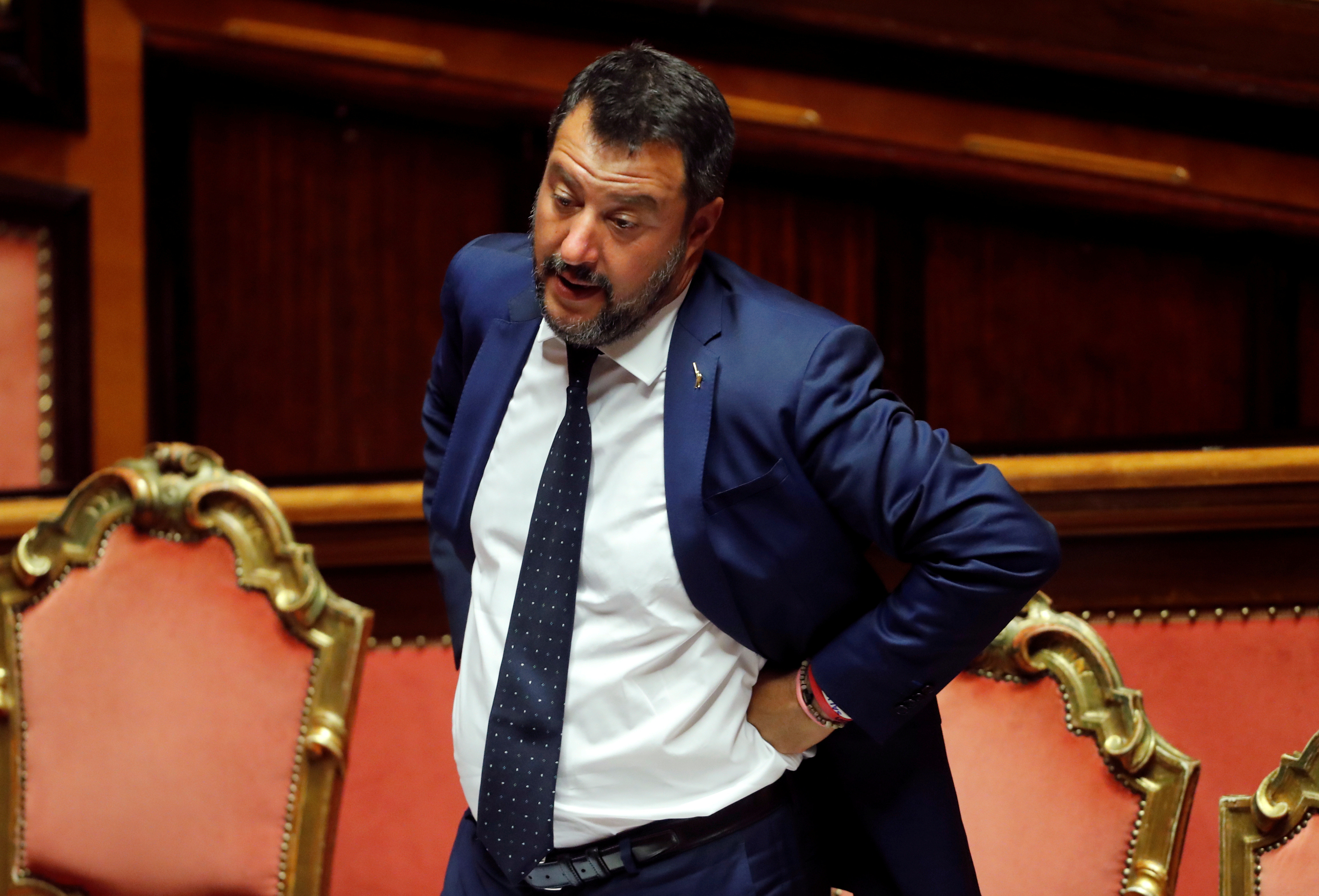 ▲▼ 義大利副總理兼聯盟領導人薩爾維尼（Matteo Salvini）。（圖／路透）