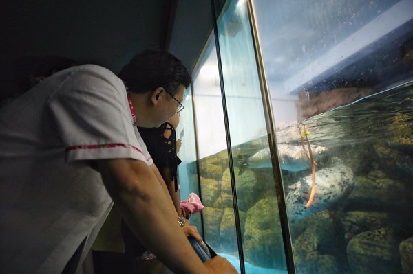 ▲桃園高鐵站區內日商投資水族館