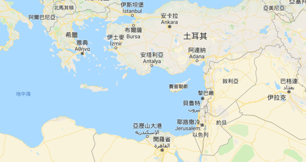 ▲▼ 地中海島國賽普勒斯（Cypriot）。（圖／翻攝自Google Map）