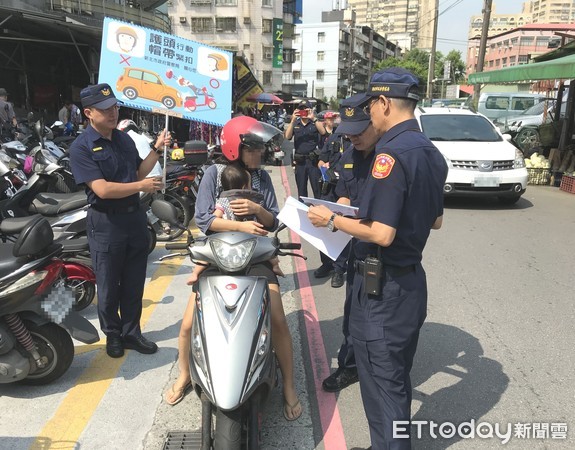 ▲▼汐止警加強宣導兒童乘坐機車安全。（圖／記者孫于珊翻攝）