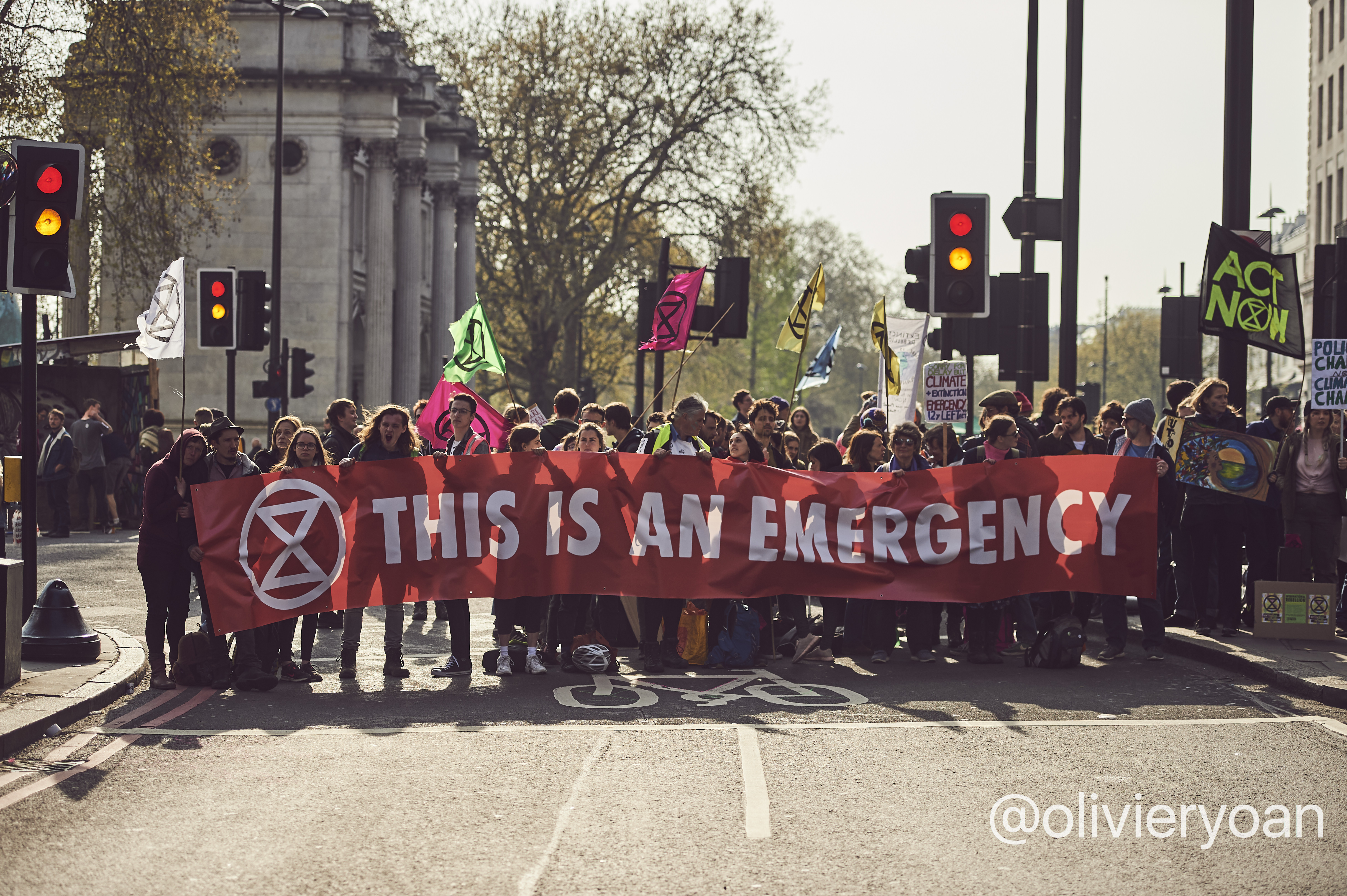 ▲抗議氣候惡化的倫敦反抗滅絕行動。（圖／反抗滅絕提供)