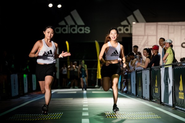 ▲張語噥、簡婕與adidas Runners Taipei全速衝刺衝破極限。（圖／公關提供）