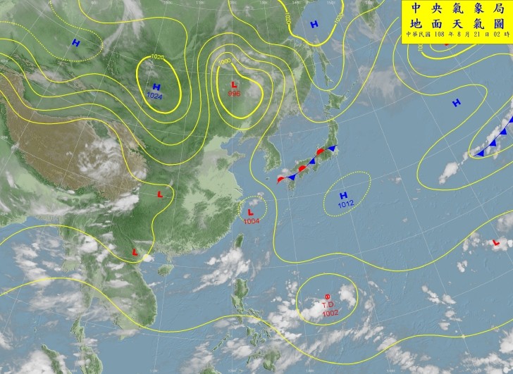 天氣圖。（圖／氣象局）