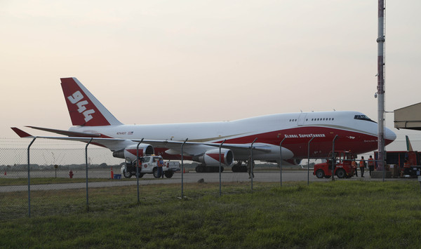 ▲▼由波音747飛機改裝的「747超級滅火機」（ 747 Supertanker）。（圖／達志影像／美聯社）