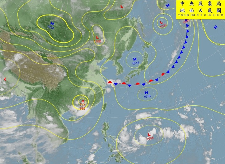 天氣圖。（圖／氣象局）