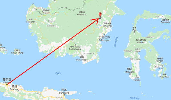 ▲▼ 印尼總統佐科威（Joko Widodo）26日正式宣布，新首都將遷往婆羅洲（Borneo）東加里曼丹省（East Kalimantan） 。（圖／翻攝自google maps）