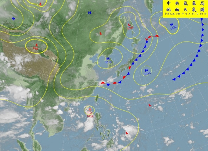 天氣圖。（圖／氣象局）