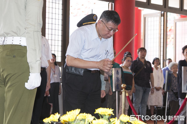 ▲▼柯文哲出席台北市108年秋祭忠烈陣〈公〉亡將士典禮。（圖／記者黃克翔攝）