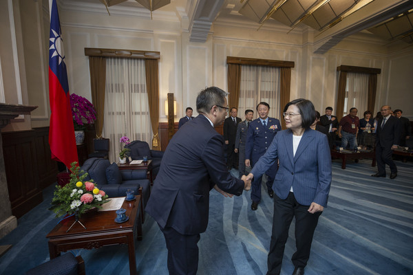 ▲▼總統蔡英文接見敬軍企業團體。（圖／總統府提供）