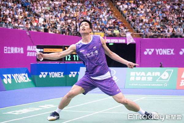 ▲▼台北羽球公開賽,男單決賽冠軍周天成。（圖／記者季相儒攝）