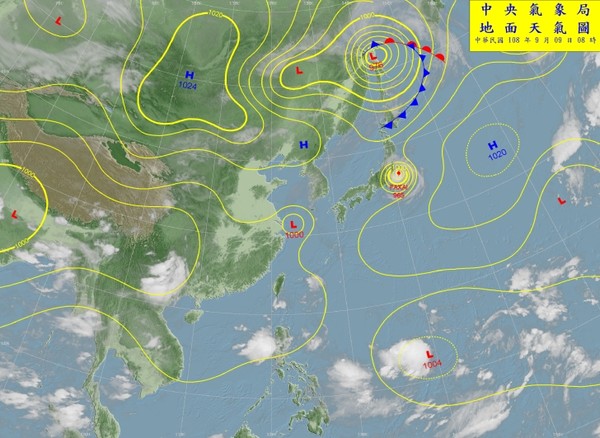 ▲▼中秋連假天氣變數。（圖／中央氣象局）