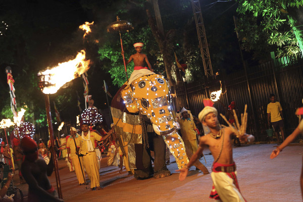 ▲▼斯里蘭卡佛慶祝康提牙節（Kandy Esala Perahera）的遊行（圖／達志影像／美聯社）