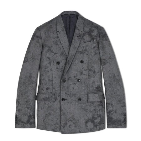 BERLUTI大理石紋灰色羊毛西裝外套 TW$118,000。（BERLUTI提供）