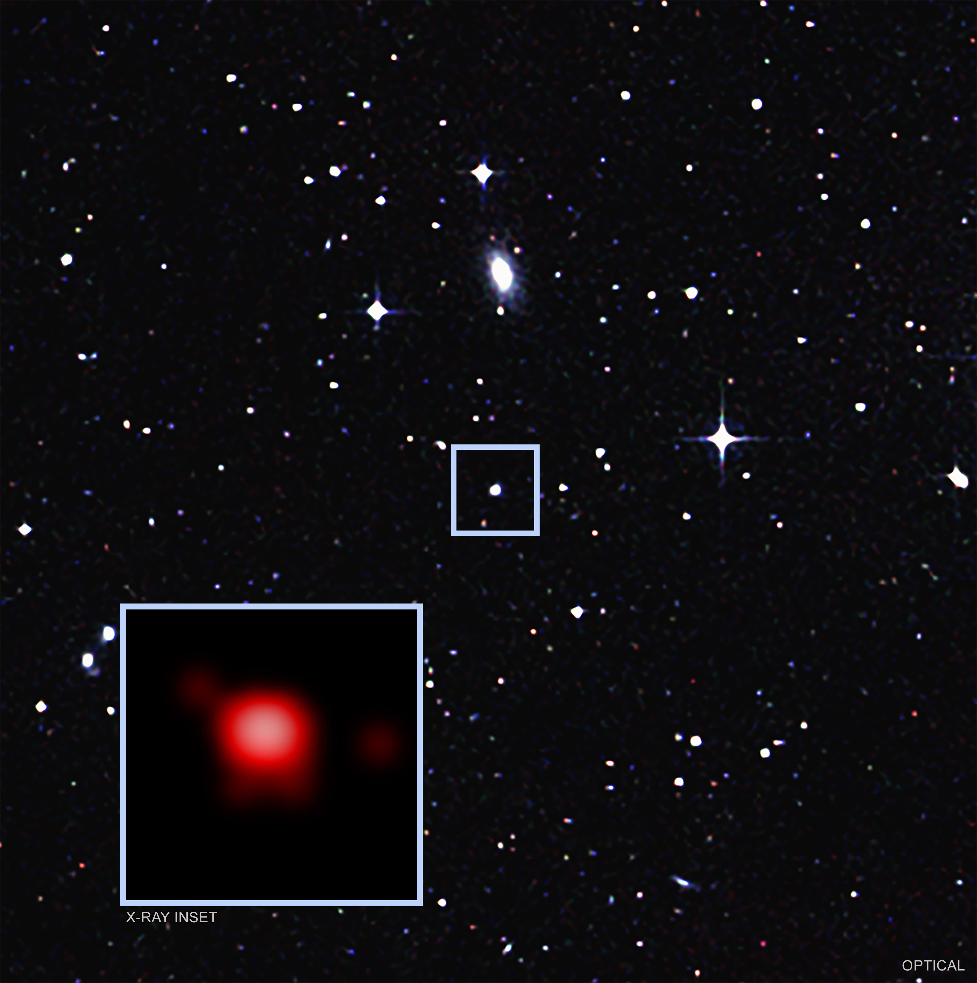 ▲▼NASA的錢卓拉X射線天文台捕捉到的「怪物黑洞」。（圖／NASA）