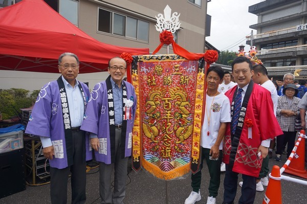 ▲顏子傑處長率大溪新勝社飛龍團，於日本成田新勝寺演出。（圖／市府提供）