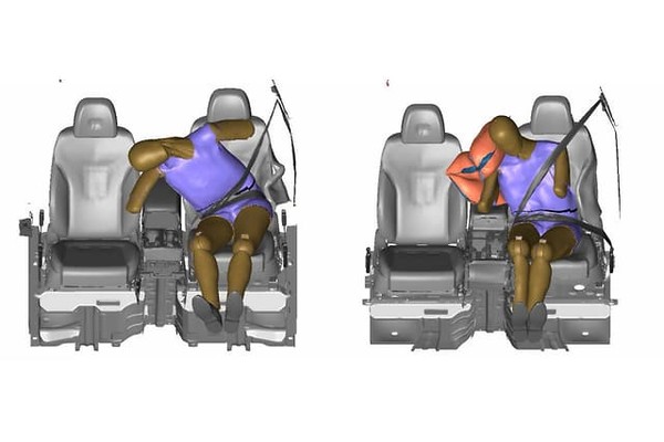 這不是頸枕，這是最新前座中央氣囊　Hyundai宣稱可降低8成撞擊傷害（圖／翻攝自IIHS、Hyundai）