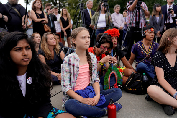 ▲▼瑞典少女桑伯格（Greta Thunberg）要求各國政府正視氣候變遷議題。（圖／路透）