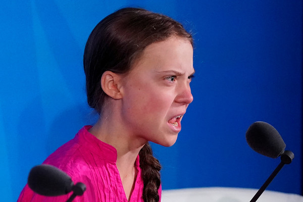 ▲▼瑞典關注環保議題的16歲少女桑伯格（Greta Thunberg），在紐約出席聯合國氣候行動峰會。（圖／路透）