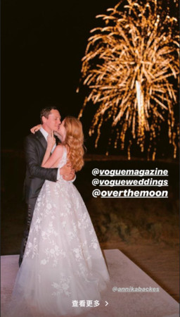 ▲▼「電音教父」Tiësto（提雅斯多）與21歲女模Annika Backes結婚。（圖／翻攝自Instagram／Tiësto）