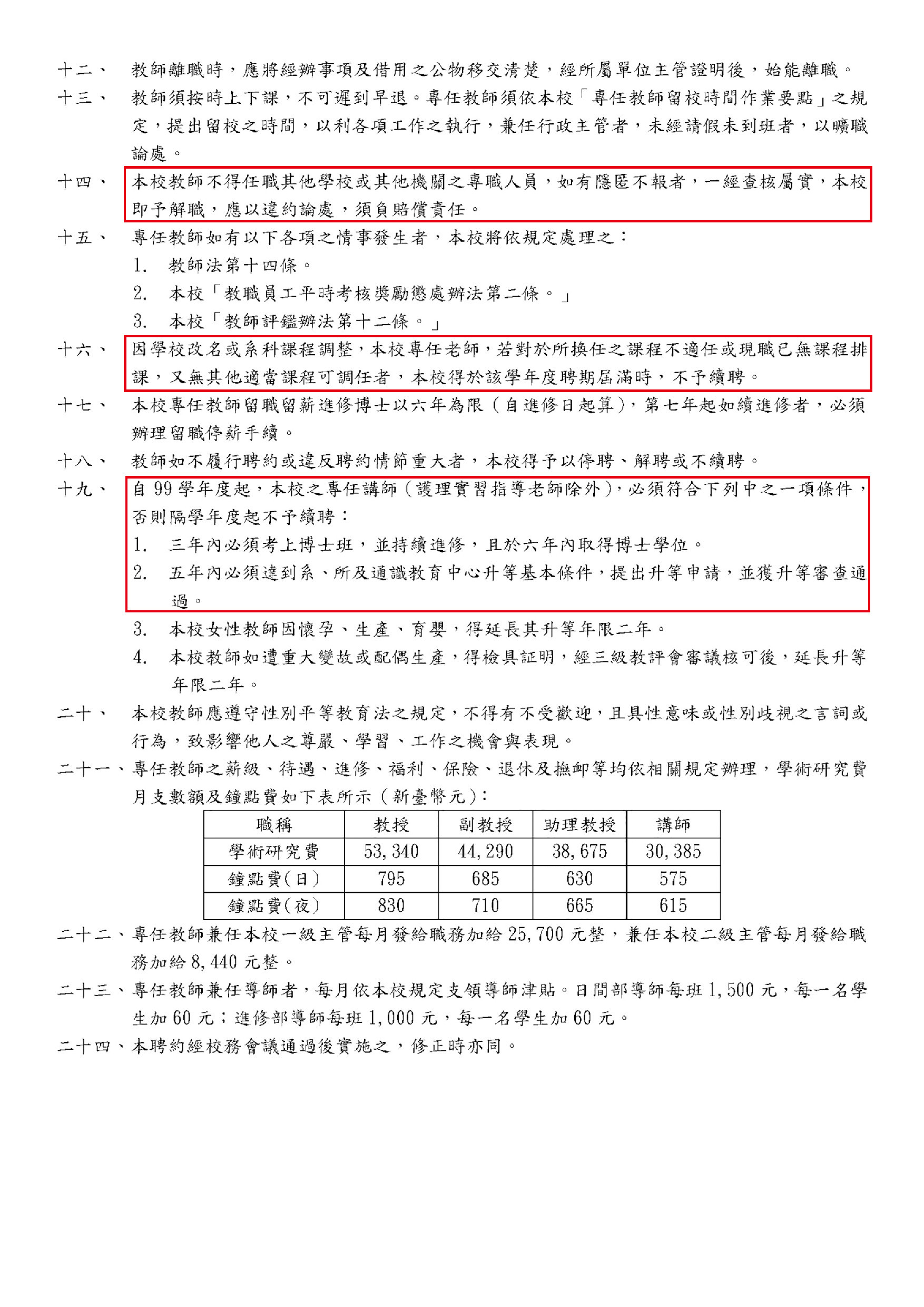 ▲▼ 中國醫事科技大學約聘 。（圖／教育改革聯合陣線提供）