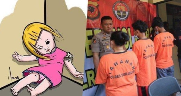 ▲▼印尼5歲女童遭義兄性侵殺害，母子3人棄屍後亂倫。（圖／翻攝自tribunnews）