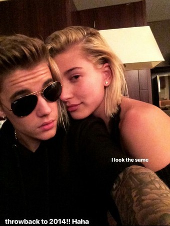 ▲▼小賈斯汀（Justin Bieber）貼出與海莉（Hailey Bieber）第一張合照。（圖／翻攝自IG）