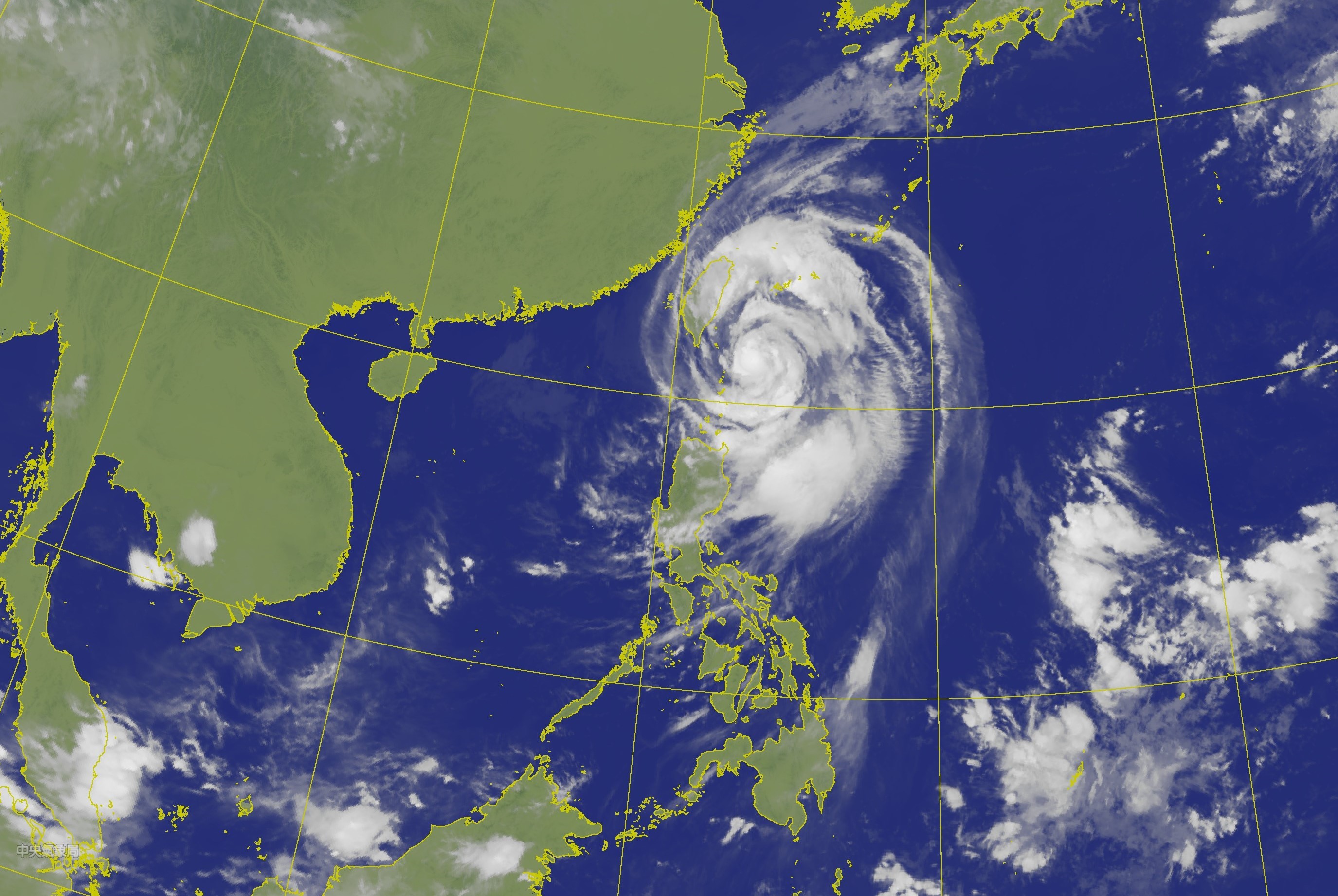 米塔颱風7點衛星雲圖。橫圖（圖／中央氣象局）