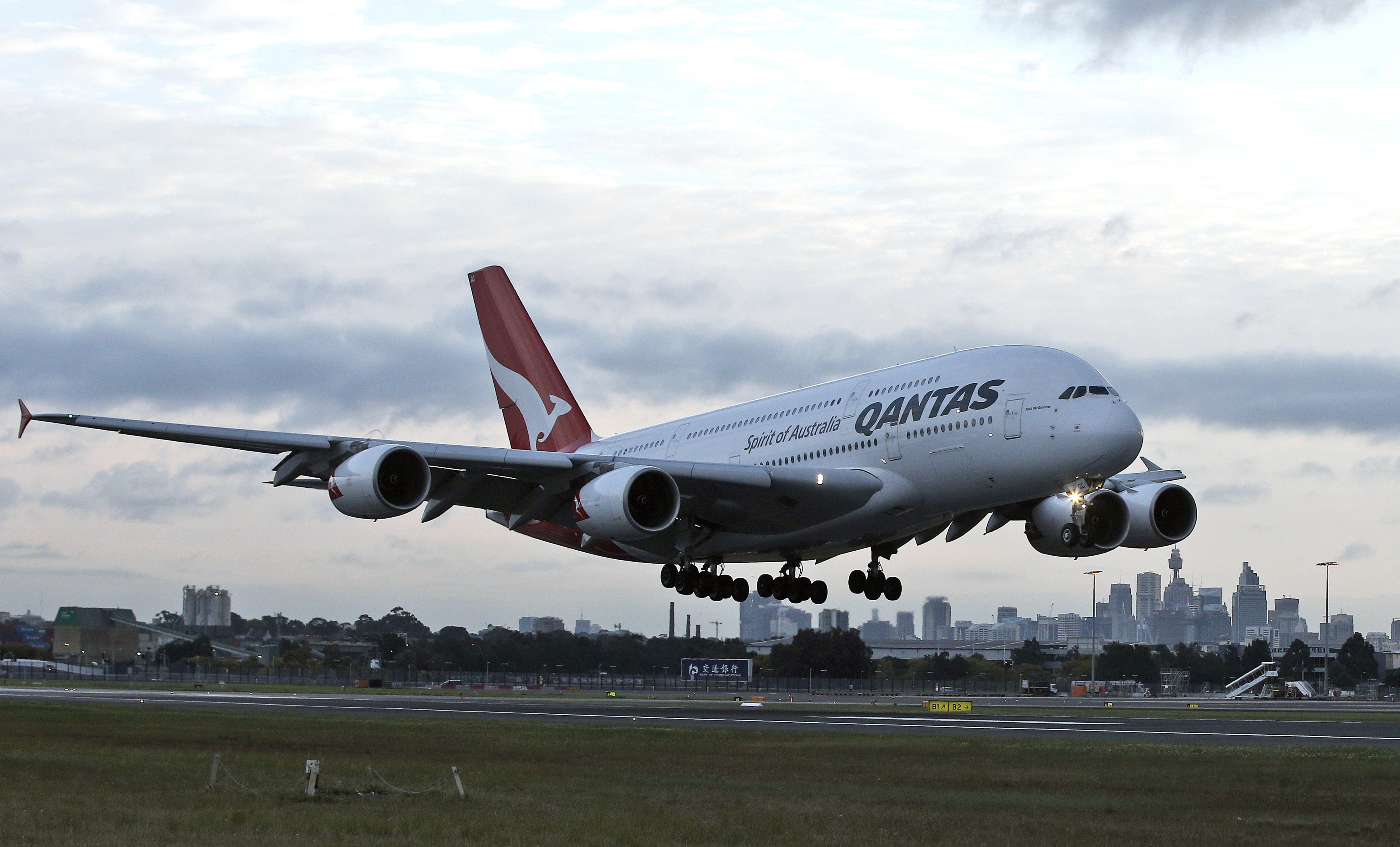 ▲▼澳洲航空（Qantas）空中巴士A380。（圖／達志影像／美聯社）