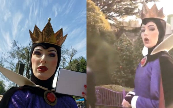 ▲▼加州迪士尼樂園《白雪公主》壞女巫。（圖／翻攝自Youtube、Twitter）