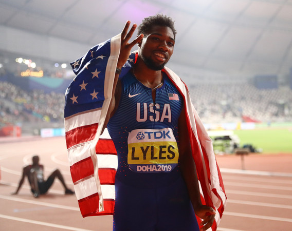 ▲▼ 世田賽男子200公尺金牌美國萊爾斯(Noah LYLES)           。（圖／路透）